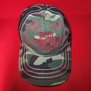 Camo Strapback Texas Flag Dont Mess With Texas Cap